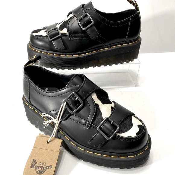 NEW DR MARTENS SIDNEY HAIR ON CREEPER PLATFORM - Picture 2 of 12